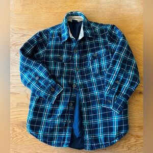 Gap blue Plaid Button-Up, size small kids